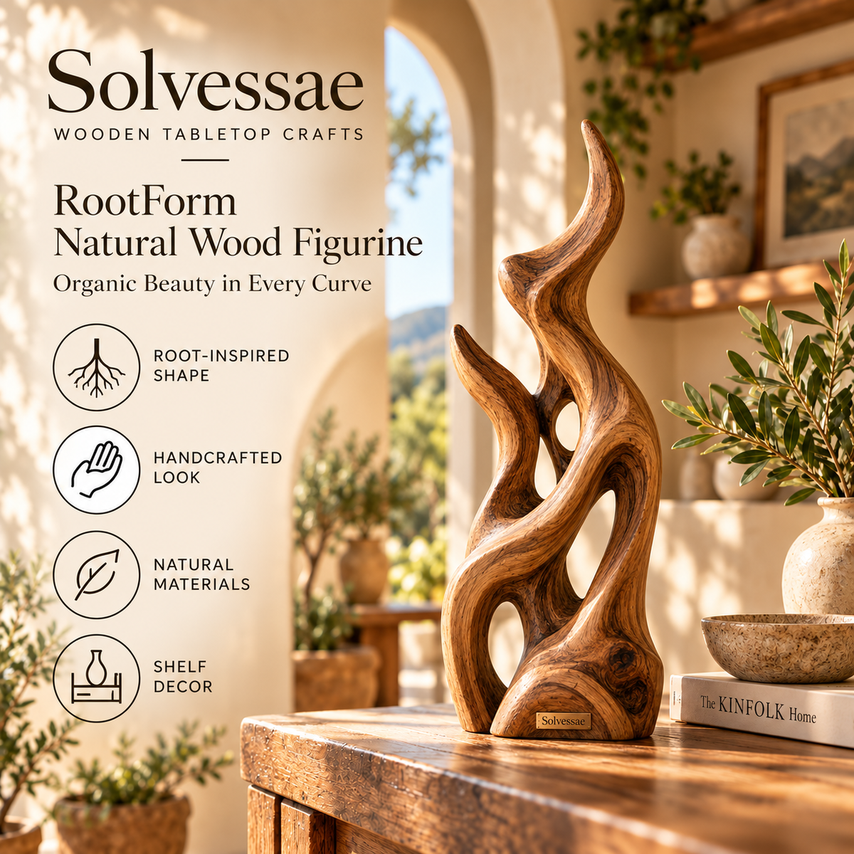 Calvirezx™ RootForm Natural Wood Figurine