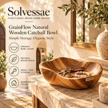 Calvirezx™ GrainFlow Natural Wooden Catchall Bowl