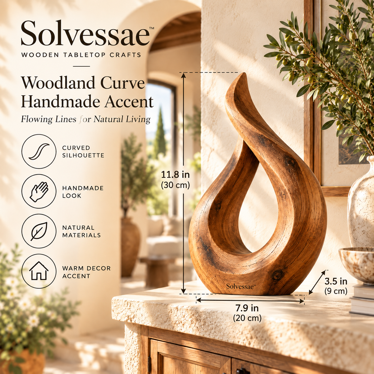 Calvirezx™ Woodland Curve Handmade Accent
