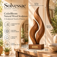 Calvirezx™ CedarBloom Natural Wood Sculpture