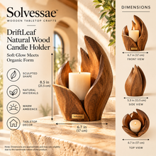 Calvirezx NatureArc Wooden Decorative Candle Base
