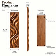 Calvirezx™ TimberWave Carved Wood Wall Accent